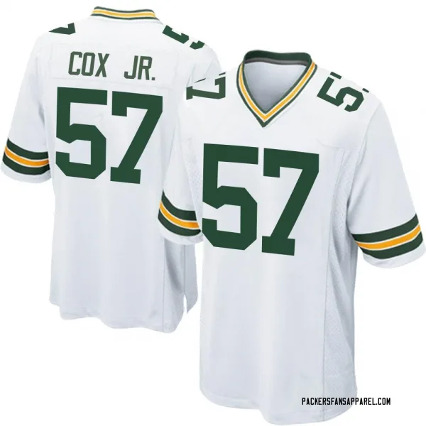 Youth Brenton Cox Jr. Green Bay Packers Game White Jersey