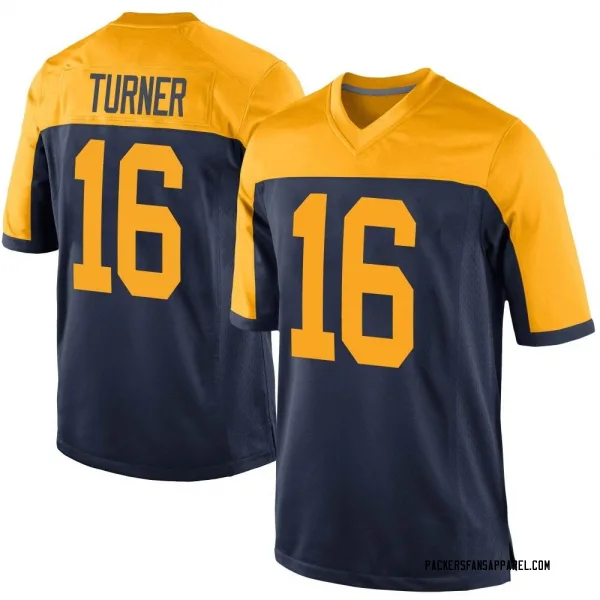 Youth James Turner Green Bay Packers Game Navy Alternate Jersey