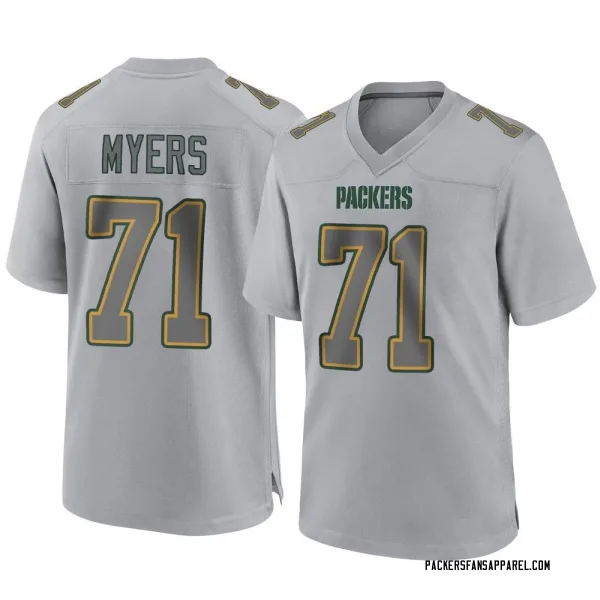 Youth Josh Myers Green Bay Packers Game Gray Atmosphere Fashion Jersey