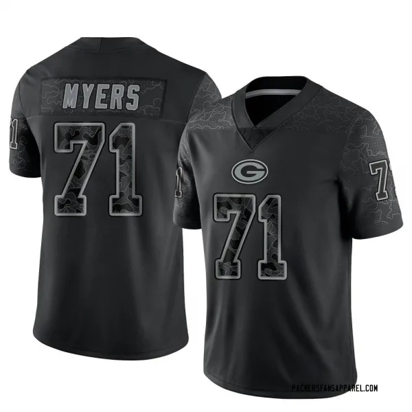 Youth Josh Myers Green Bay Packers Limited Black Reflective Jersey