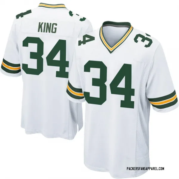 Youth Kalen King Green Bay Packers Game White Jersey