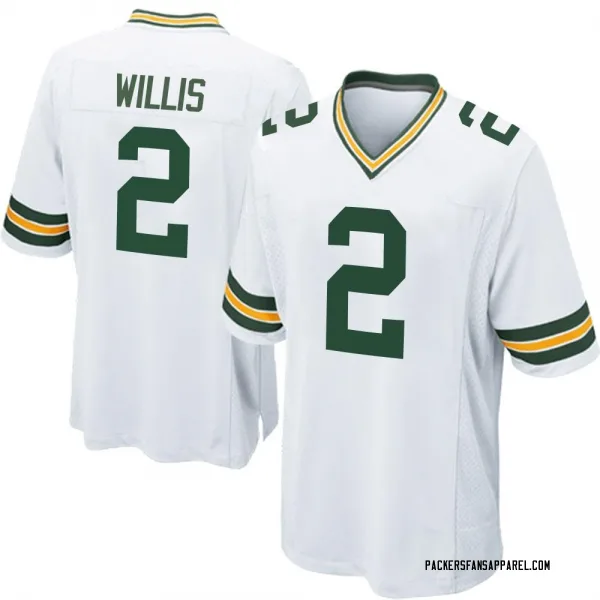 Youth Malik Willis Green Bay Packers Game White Jersey