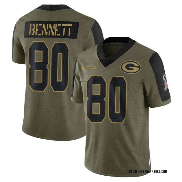 Youth Martellus Bennett Green Bay Packers Limited Olive 2021 Salute To Service Jersey